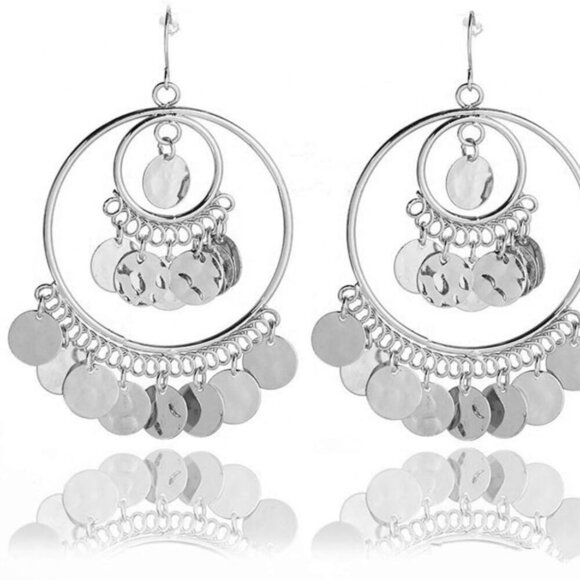 Jewelry - Bohemian Chandelier Coin Sequins Dangle Drop Earrings Ethnic Gypsy Beads Tassel